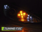 Preview: LED Angel Eyes Scheinwerfer für Peugeot 206 02-14 schwarz mit LED Blinker